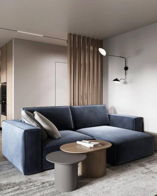 Кухня - гостиная в светлых тонах и с интересными деталями декора. 06