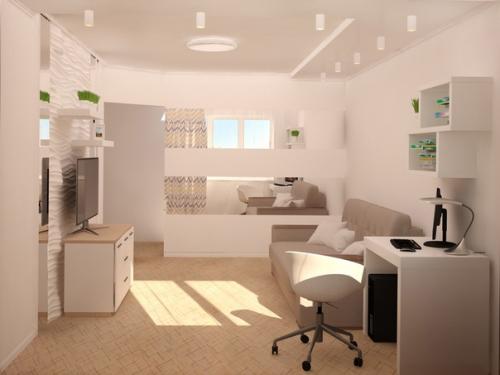 Гостиная 16 кв м в квартире. 01