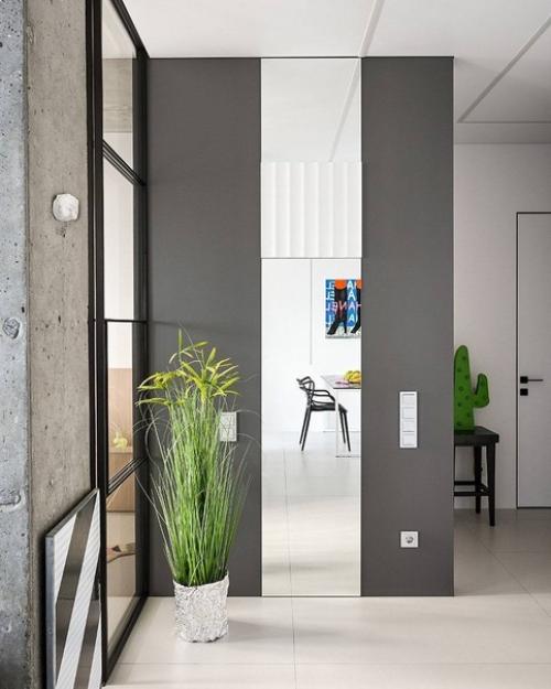 Светлый, лёгкий современный интерьер квартиры, площадью 50 м. лаконичный белый с яркими вкраплениями деталей. 05