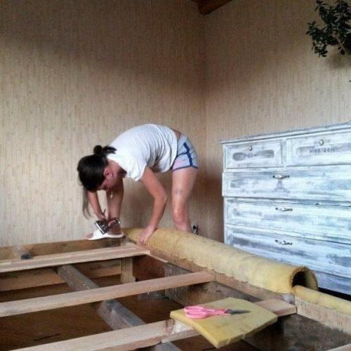 Кровать на даче своими руками делала! 04