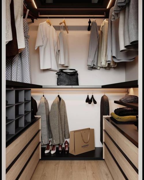 Оцените интерьер светлой спальни с гардеробом 15+4 м 2. 05