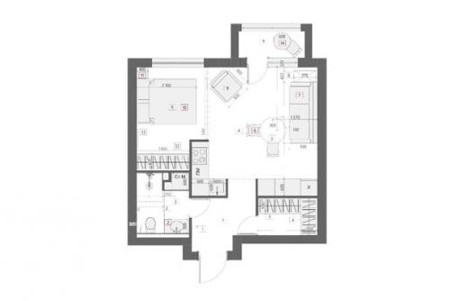 Однокомнатная квартира после перепланировки. 09