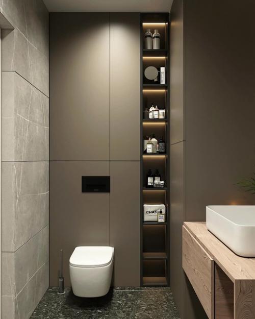 Современная, стильная и минималистичная ванная, которая вместила абсолютно все, что нужно! 02