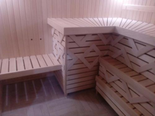 Делал внутреннюю отделку в баньке. 09