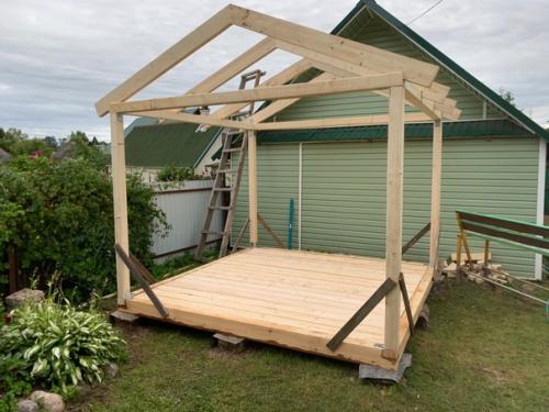 Всего 5 дней и беседка готова! 04