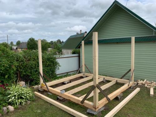 Всего 5 дней и беседка готова! 01