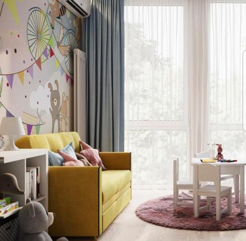 Очень яркая, насыщенная и очень функциональная детская комната. 03