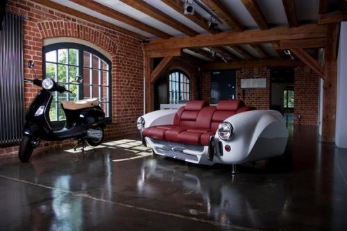 Специально для истинных автолюбителей: дизайнерская мебель из винтажных машин! 01