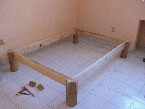 Необычная_мебель. Кровать из дерева, своими руками. 04