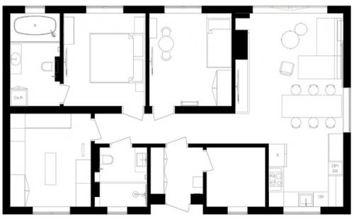 Проект небольшого загородного дома площадью 96 кв. 08