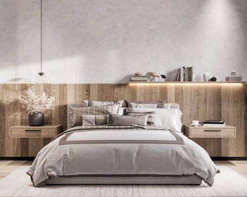 Современные функциональные и уютные интерьеры просторных спален. 05