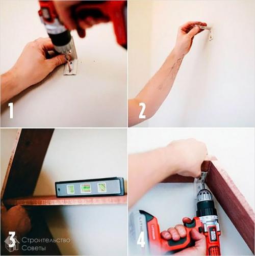 Как сделать угловую полку. 04