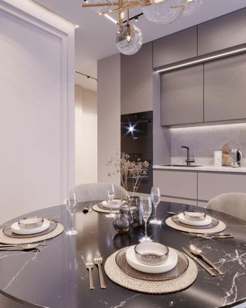 Кухня - гостиная в современном стиле. 03