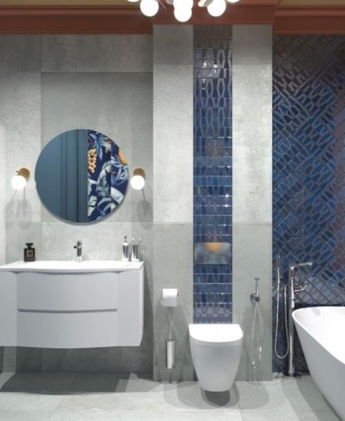 Как вам такой красочный вариант отделки санузла? 02