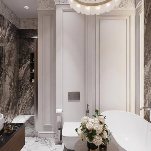 Интерьер ванной комнаты с планировкой. 03