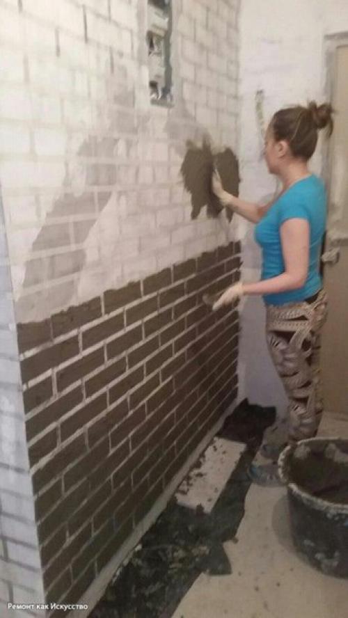 Кирпичная стена своими руками с минимум затрат. 07
