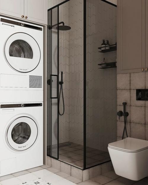 Школа ремонта.  Просторная ванная комната. 02