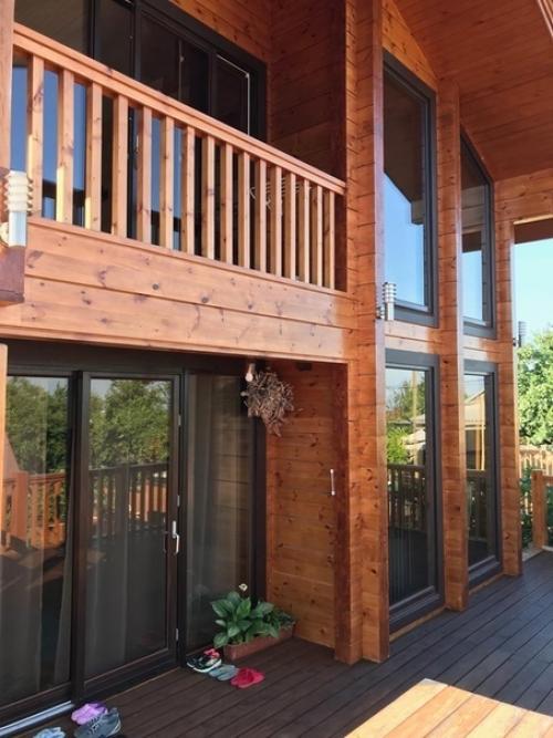 3 акончили стpоительство и отделку дома из клееного бpуса. 08