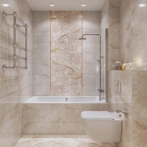 Школа ремонта.  Ванная комната для интерьера в классическом стиле. 02