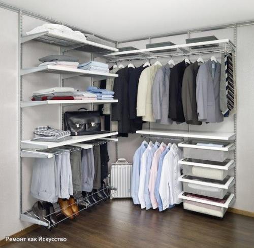Гардеробная комната.  Дизайн и обустройство систем хранения. 06