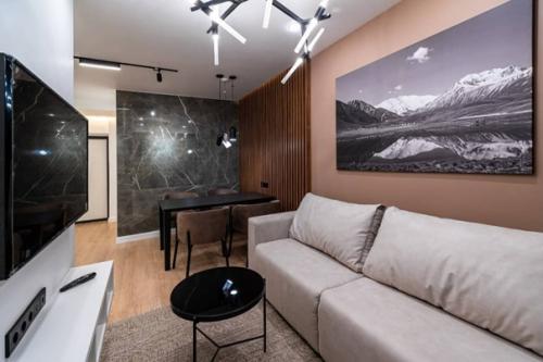 Окончен капитальный ремонт небольшой двушки студии с видом на горы, площадью 49 кв. 03