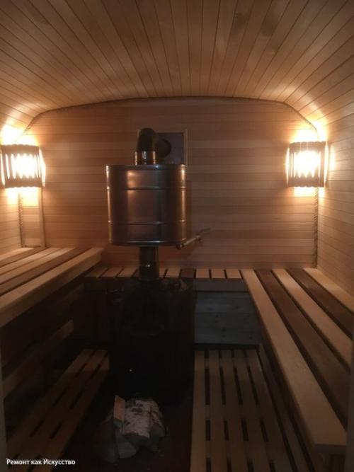Своими руками из старой будки сделал вот такую красотку баньку. 05