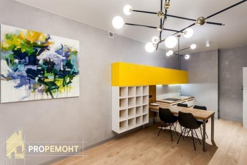 Вот такое дизайнерское решение для квартиры, площадью 60 кв. 01