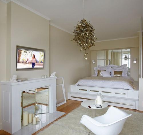 Превосходный дизайн интерьера однокомнатной квартиры - студии, площадью 34 кв. 02