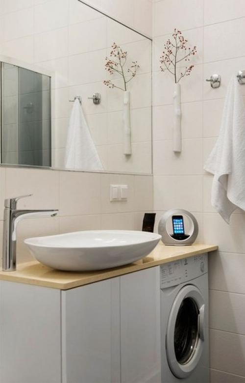 5 мест для стиральной машинки в маленькой ванной. 03