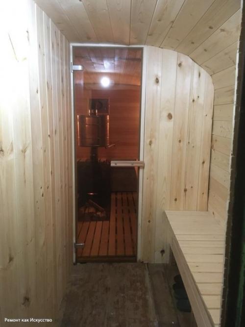 Своими руками из старой будки сделал вот такую красотку баньку. 08