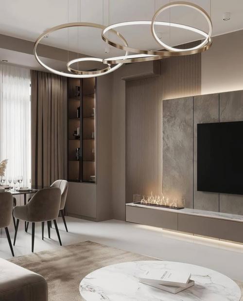 Интерьер квартиры в светлых тонах в современном стиле. 06