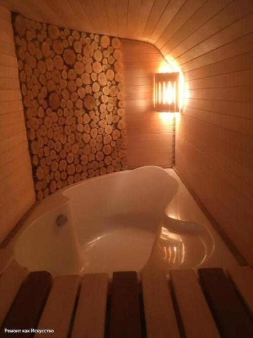 Своими руками из старой будки сделал вот такую красотку баньку. 06