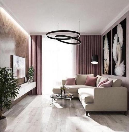 Вроде и ничего особенного уже не сделаешь в гостиной с данной планировкой, но дизайнеры каждый раз удивляют. 03