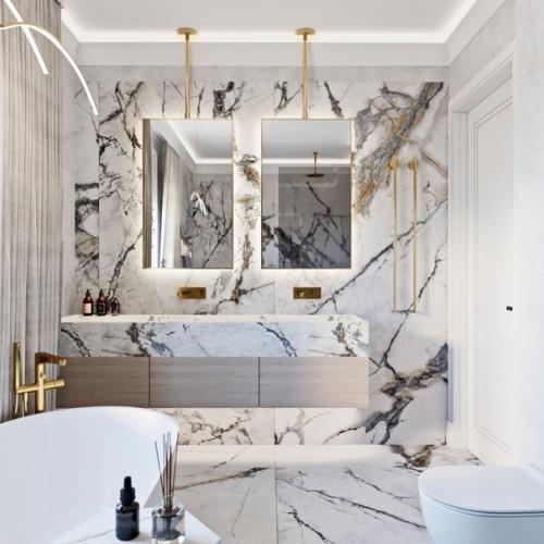 Большая ванная комната с окном. 02