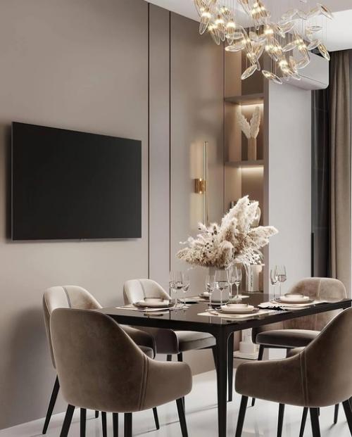 Интерьер квартиры в светлых тонах в современном стиле. 03