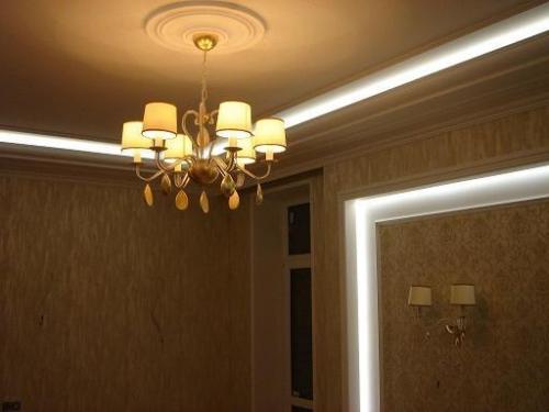 Мы делаем подсветку потолочных карнизов. 5. 04