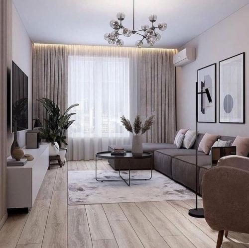 Вроде и ничего особенного уже не сделаешь в гостиной с данной планировкой, но дизайнеры каждый раз удивляют. 05