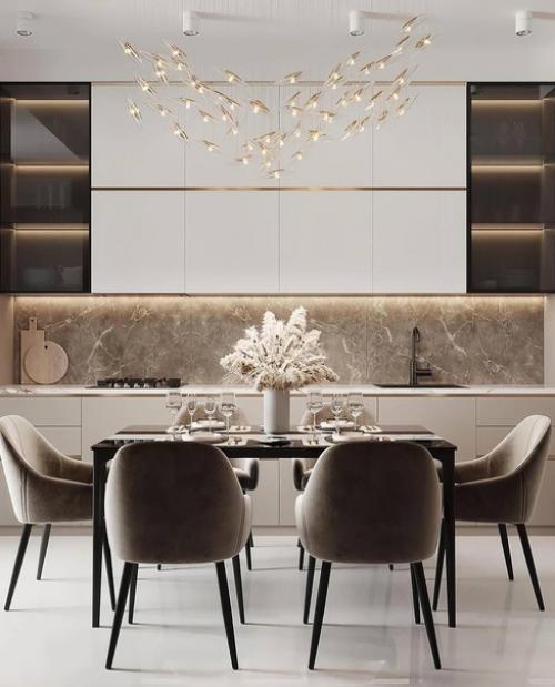 Интерьер квартиры в светлых тонах в современном стиле. 09