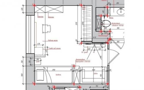 Комната мальчика - подростка, площадью - 16 кв. 05