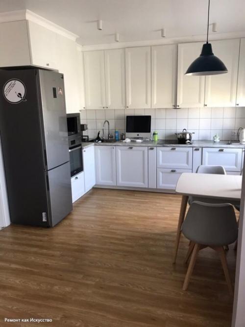 Объединили кухня с комнатой. 01