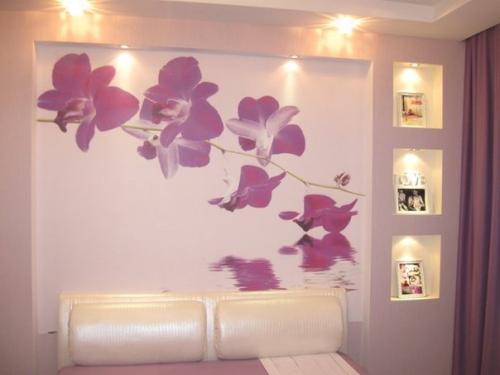 Спальня: фиолетовая строгость с орхидеями. 02