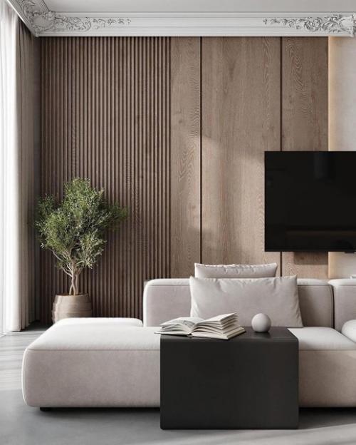 Дизайн проект кухни - гостиной в современном стиле. 01