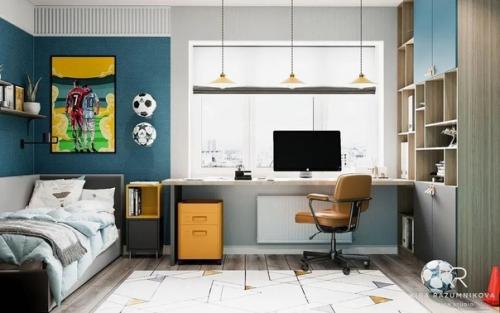 Комната мальчика - подростка, площадью - 16 кв. 04