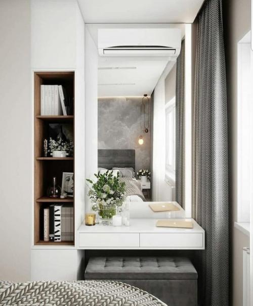 Проект комнаты с зонированием на спальную и зону отдыха. 02