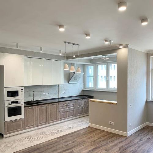 Кухня - гостиная.  Фото сразу после ремонта. 09