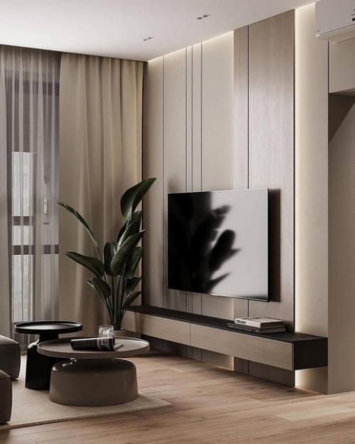 Светлый современный интерьер уютной однокомнатной квартиры. 03