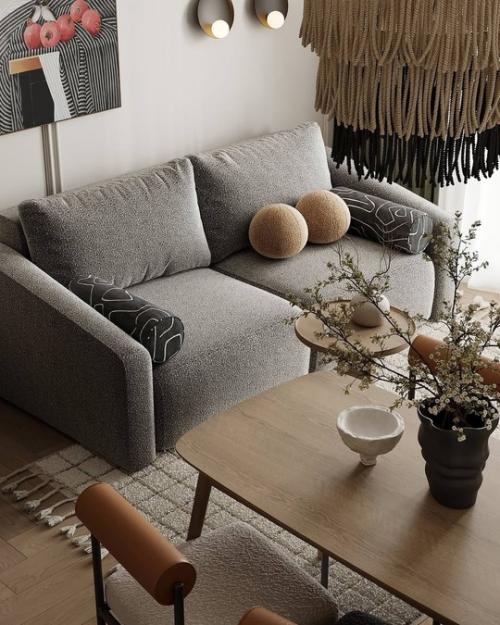 Эта маленькая кухня - гостиная очень атмосферная и уютная. 09