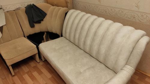 Перешили диван и кресло с супругой своими руками. 07