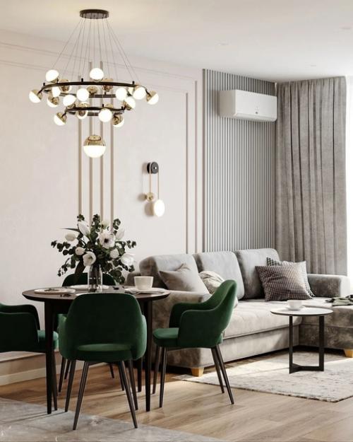 Кухня - гостиная площадью 21 кв. 02