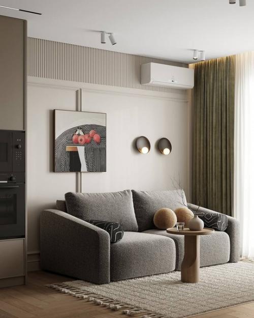 Эта маленькая кухня - гостиная очень атмосферная и уютная. 05